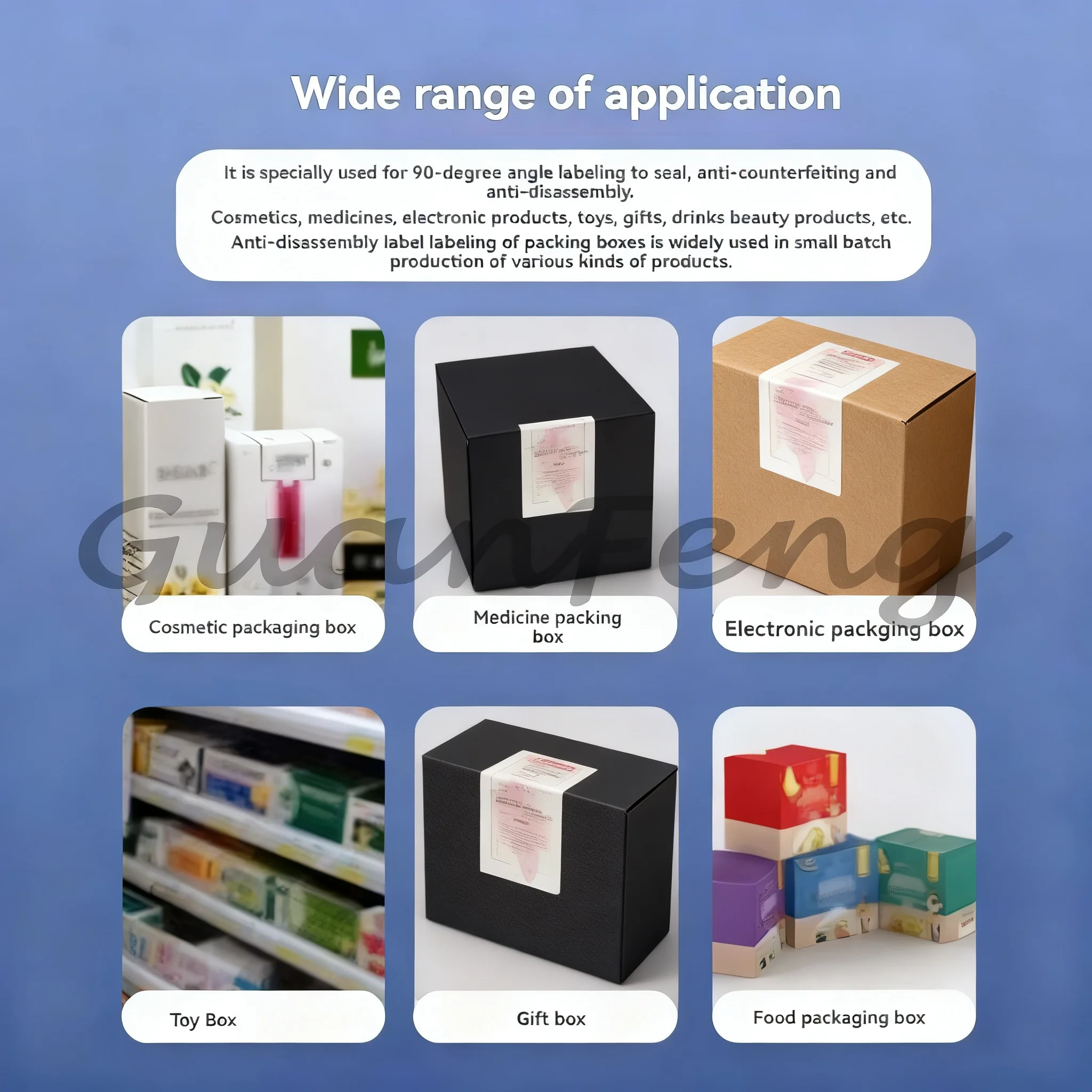 3-15cm transparent circular anti-counterfeiting labeling machine, single-sided right angle box corner labeling machine