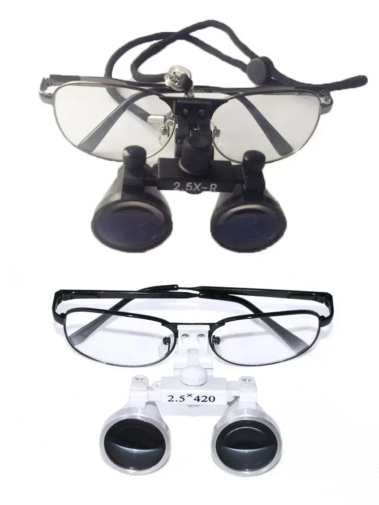 

Premium Dental Surgery Magnifier - 2.5x/3.5x Medical Binocular, Metal Frame, Ideal for Precise Operations with Zoom Mirror Tool