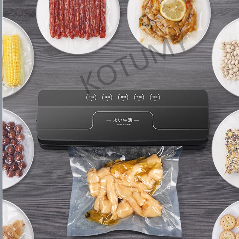 220V 100W Electric Vacuum Sealer 35CM Packaging Machine For Home Kitchen Commercial Vacuum Food Sealing with Bags Dry & Wet Mode