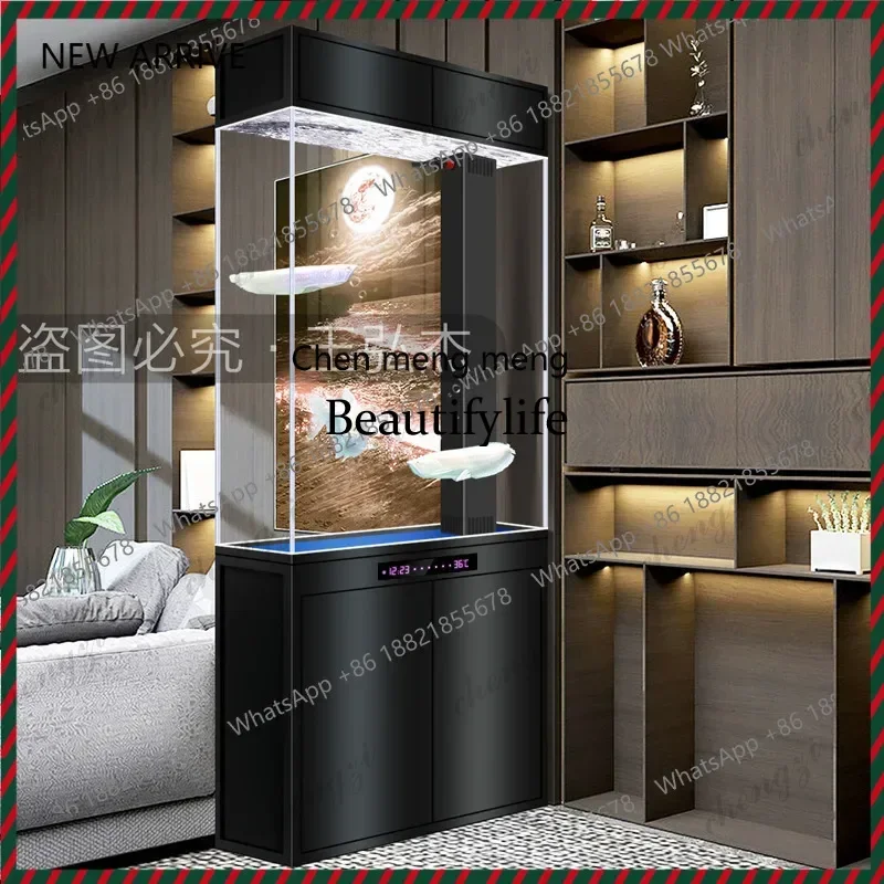 D5556 living room, home entrance cabinet, modern light luxury hotel, office partition, bottom filter, aquarium, no water change