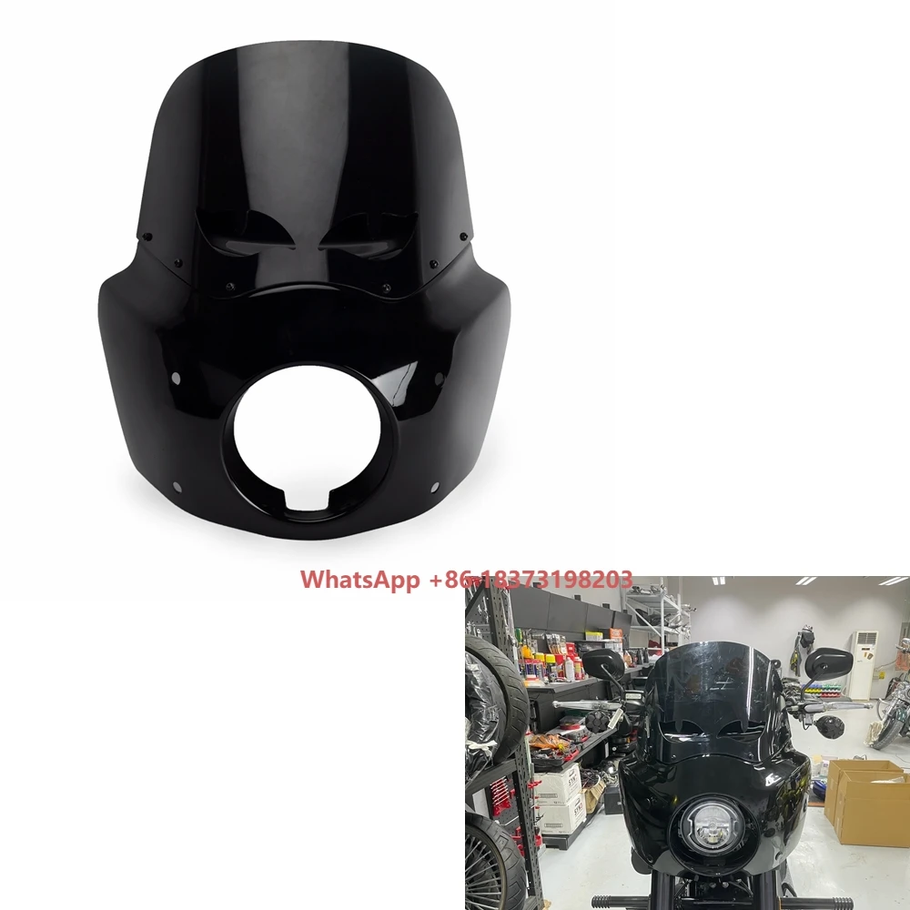 Motorcycle Windscreen Windshield Deflector Road Fairing Kit for Harley Dyna Street Bob FXDB 2009-2017 for 41-49 MM Forks