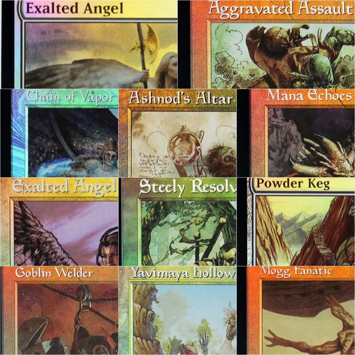 

Foil [Exalted Angel/Goblin Welder/Mana Echoes] TCG Magical Proxy Cards Top Quality Gathering Board Playing Game Trading Cards
