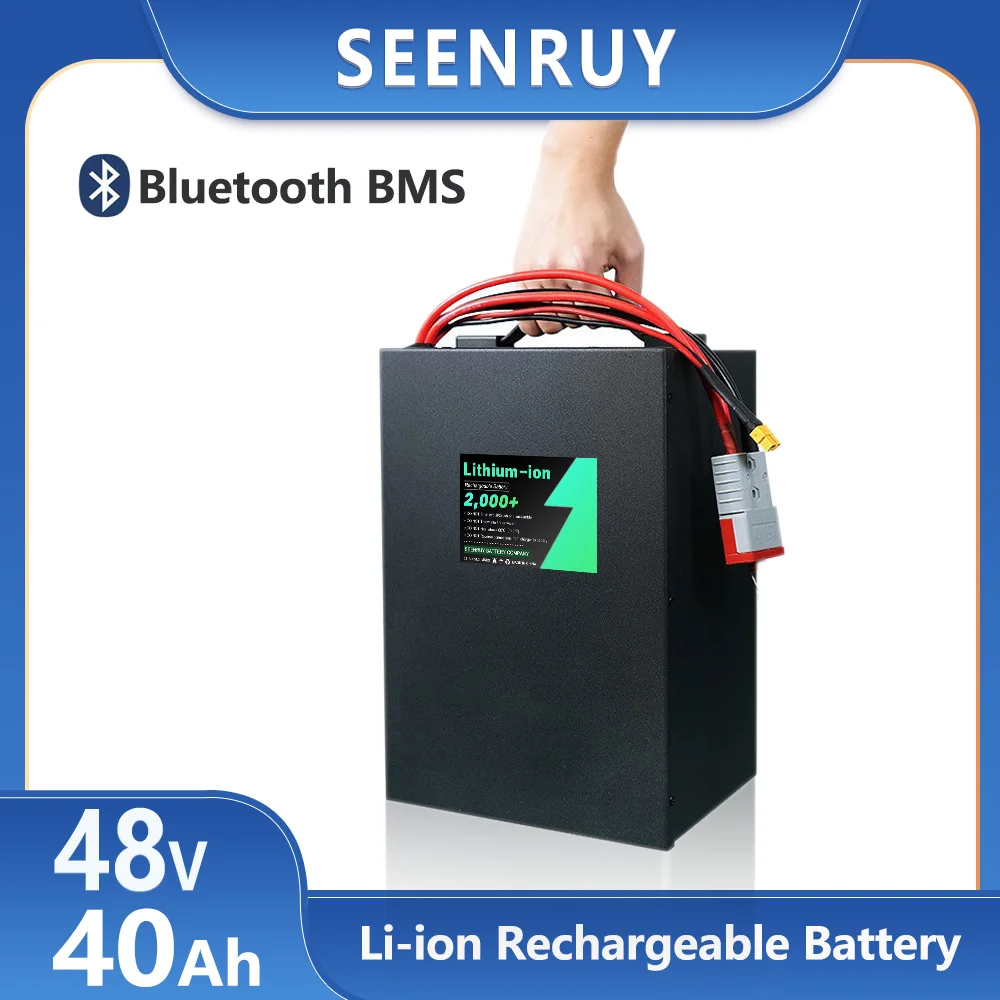 

48V 40AH Li-ion Built-in 30A 50A BMS Lithium Polymer Battery Pack For Autobike Electric Surfboard RV Two Wheel Foldable