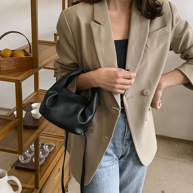 Hand-pleated Summer Texture Bag New Fashion Handbag Shoulder Bag Bag for Women WOMEN SOFT High Quality