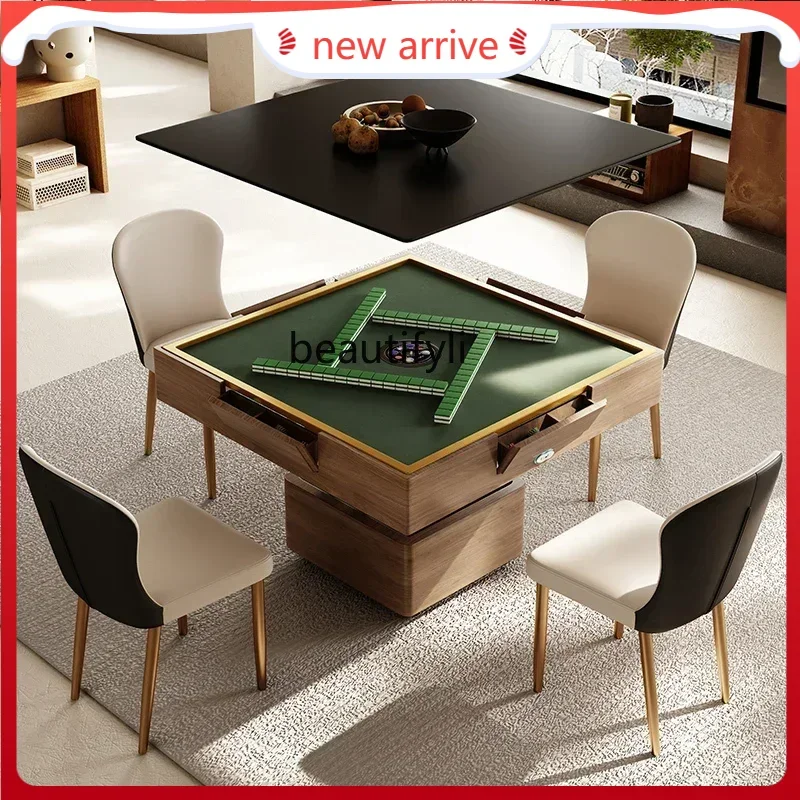 

Mahjong table lifting coffee table slate dining table integrated dual-purpose home living room G1218
