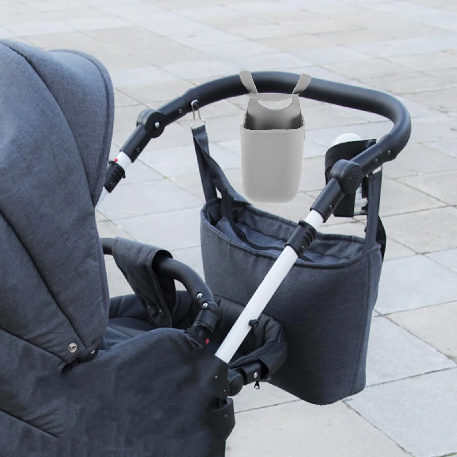 4Pcs Silicone Baby Stroller Cup Holder Tear Resistant Easy Storage Organizer for Baby Stroller Accessories Water