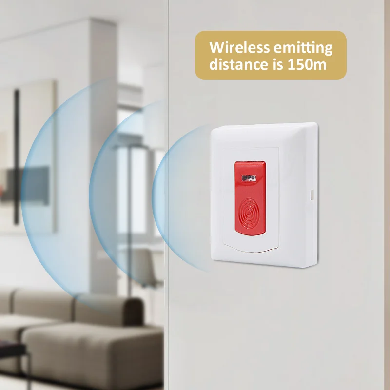 

PB-200R 433MHz Wireless Emergency Button SOS Panic Button One Key Alert Work with Anti-thief Alarm System for ST-VGT ST-IV