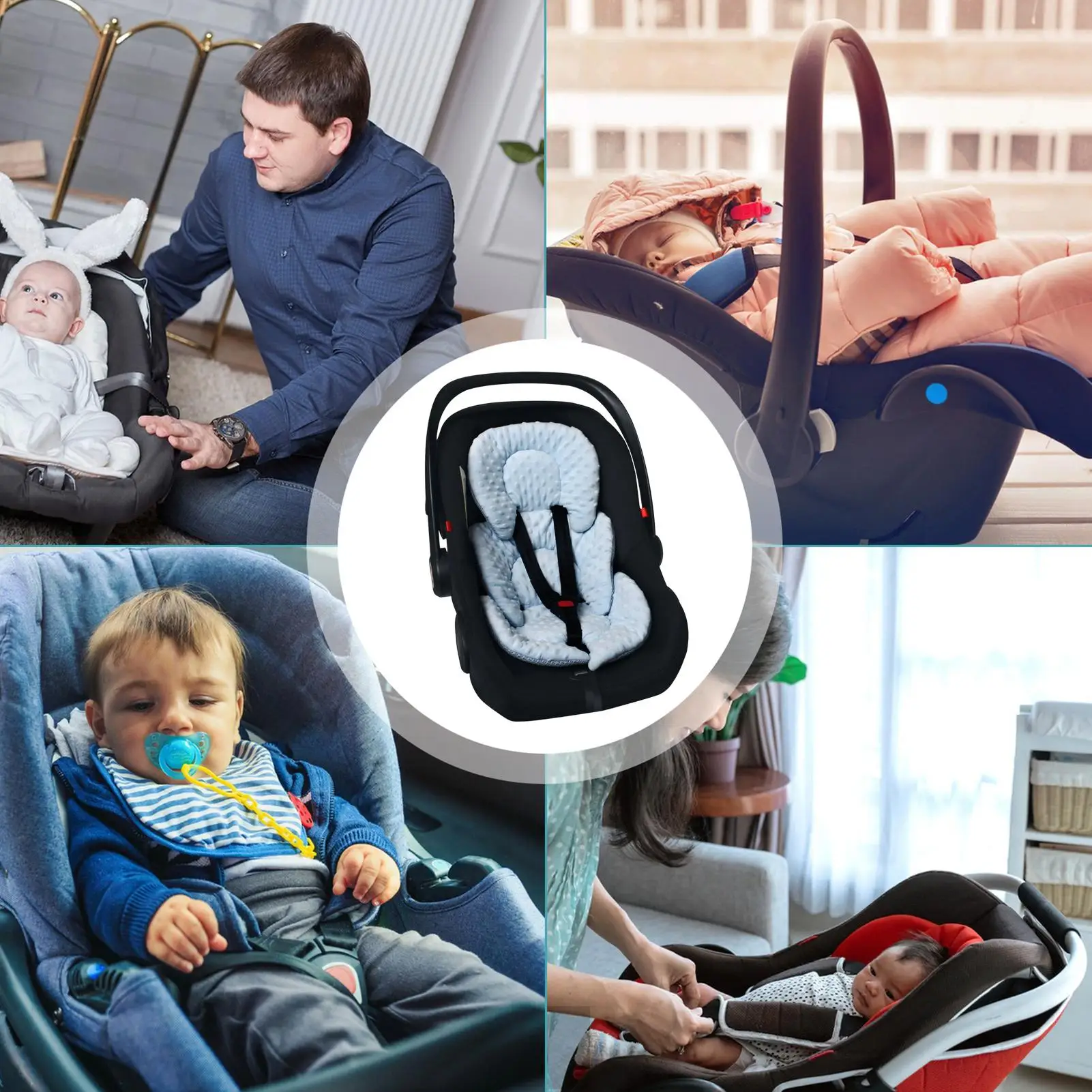وسادة مرتبة عازلة عالمية لعربة الأطفال لمقعد السيارة، تدعم الراحة، شبكة قابلة للتنفس لجميع المواسم #1