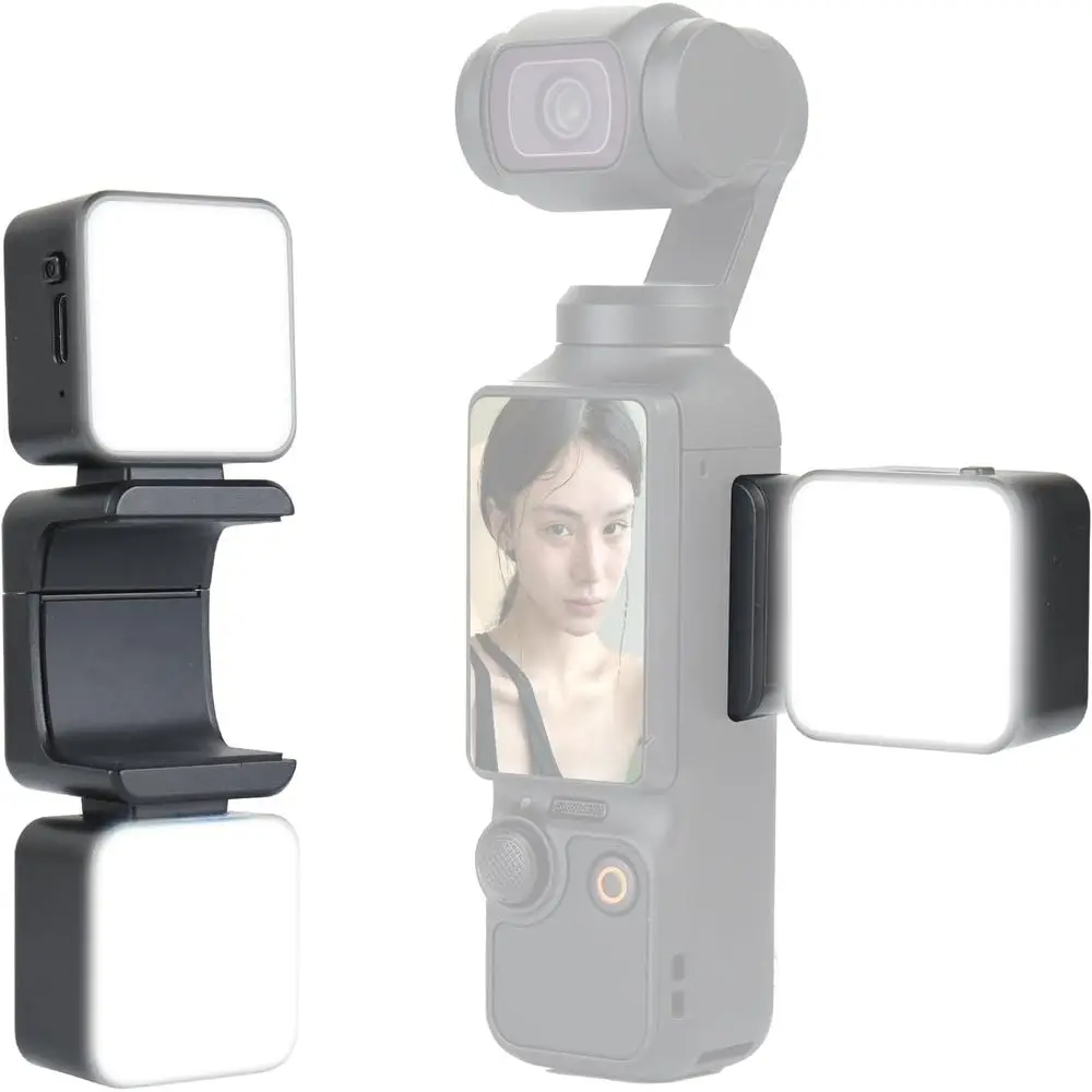 

Rechargeable Mini LED Light for Video, 3-Color Adjustable Magnetic Panel, Ideal for Vlogging, Makeup, and Social Media Content C