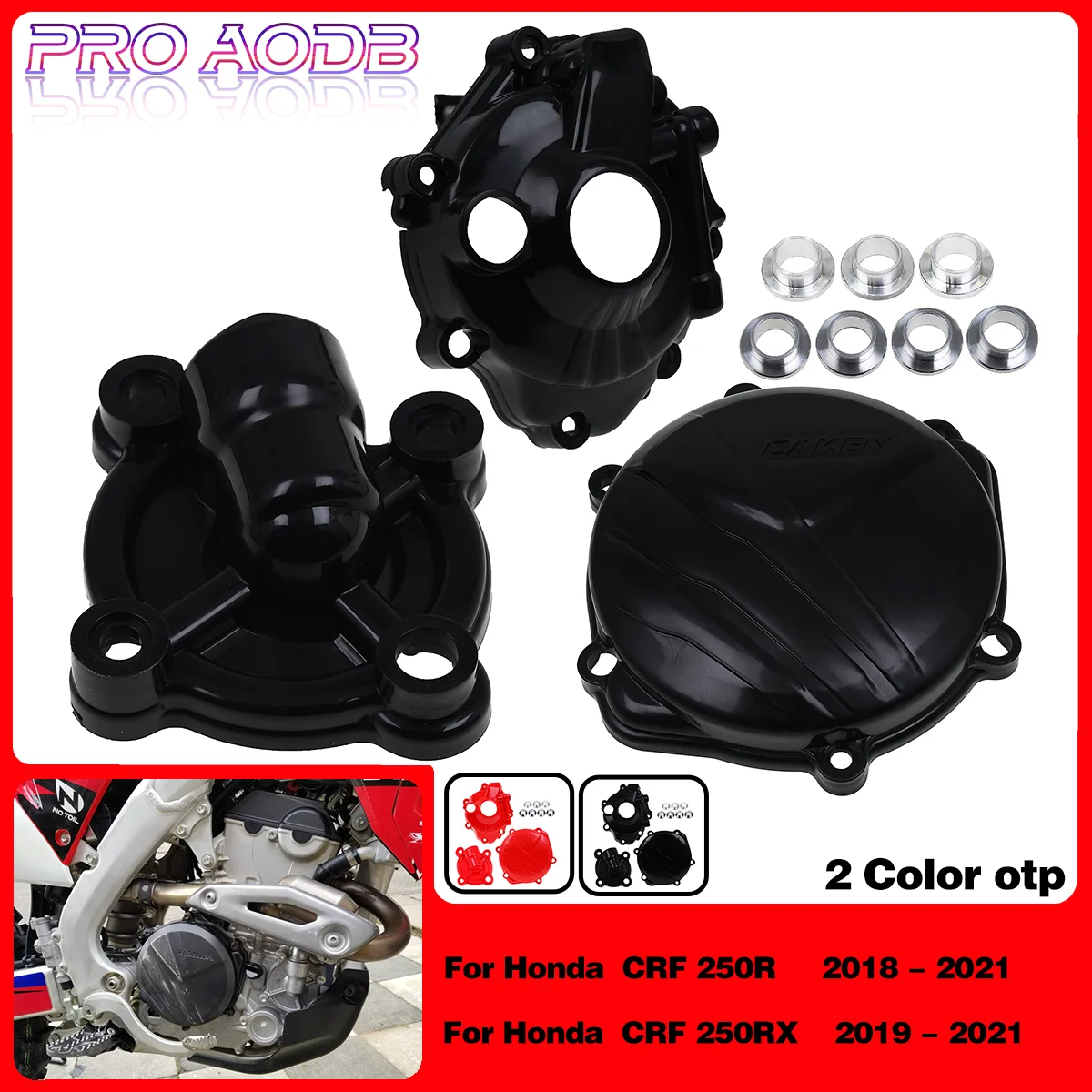 

For Honda CRF250R CRF250RX CRF 250R 250RX 2018-2021 Dirt Bike parts Motorcycle Ignition Guard Water Pump Cover Clutch Protector