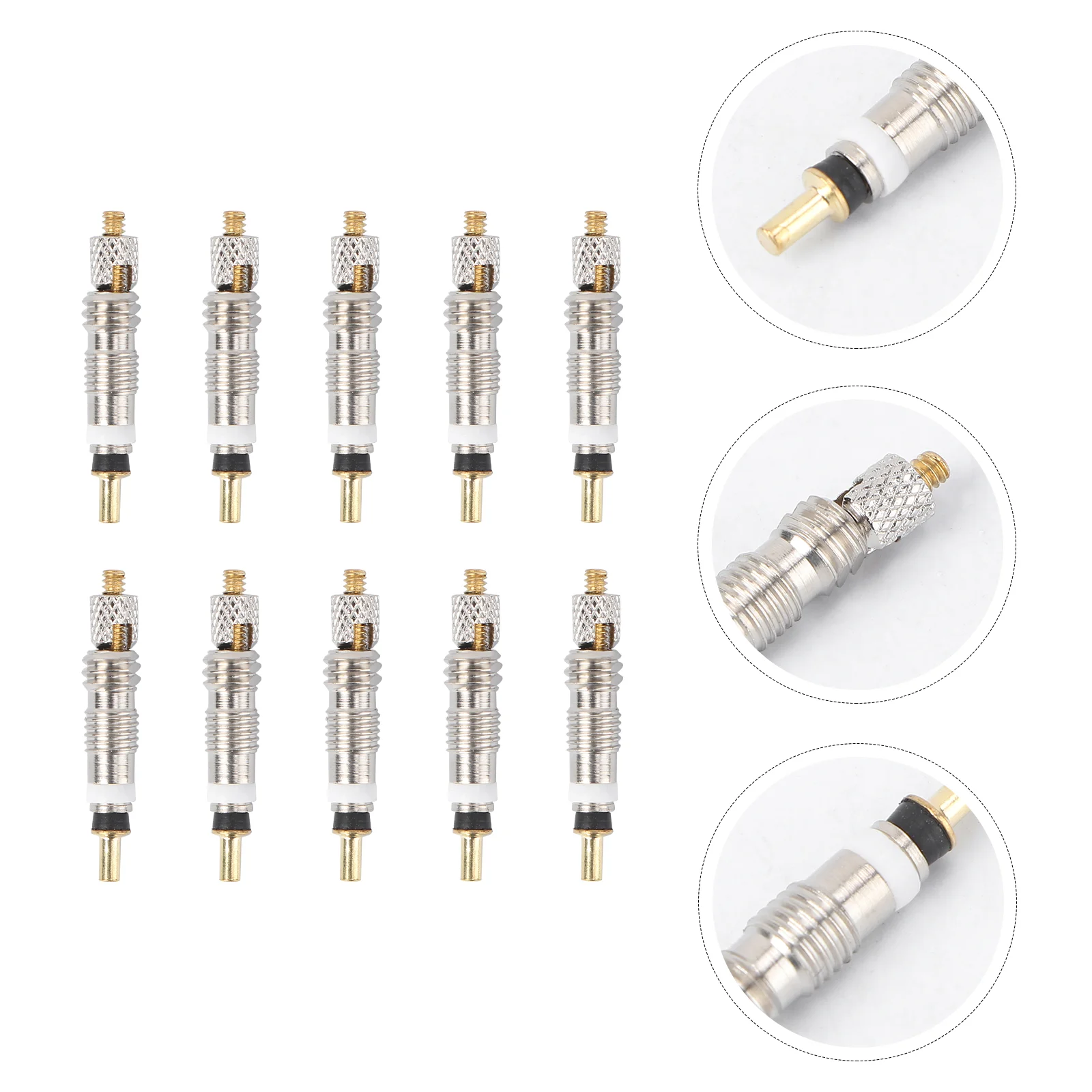 

10pcs Stem Core Replacement 10Pcs Tire Stem Core Heavy Duty Motorcycle Tire Maintenance Accessories 300 PSI 65F 250F