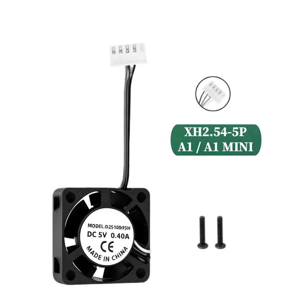 2510 Fan For Bambu Lab X1/P1 A1 Hotend Cooling Fan With Cable Rapid Cooling Fan For Bambu X1C P1S P1P A1 A1 Mini 3D Printer PART