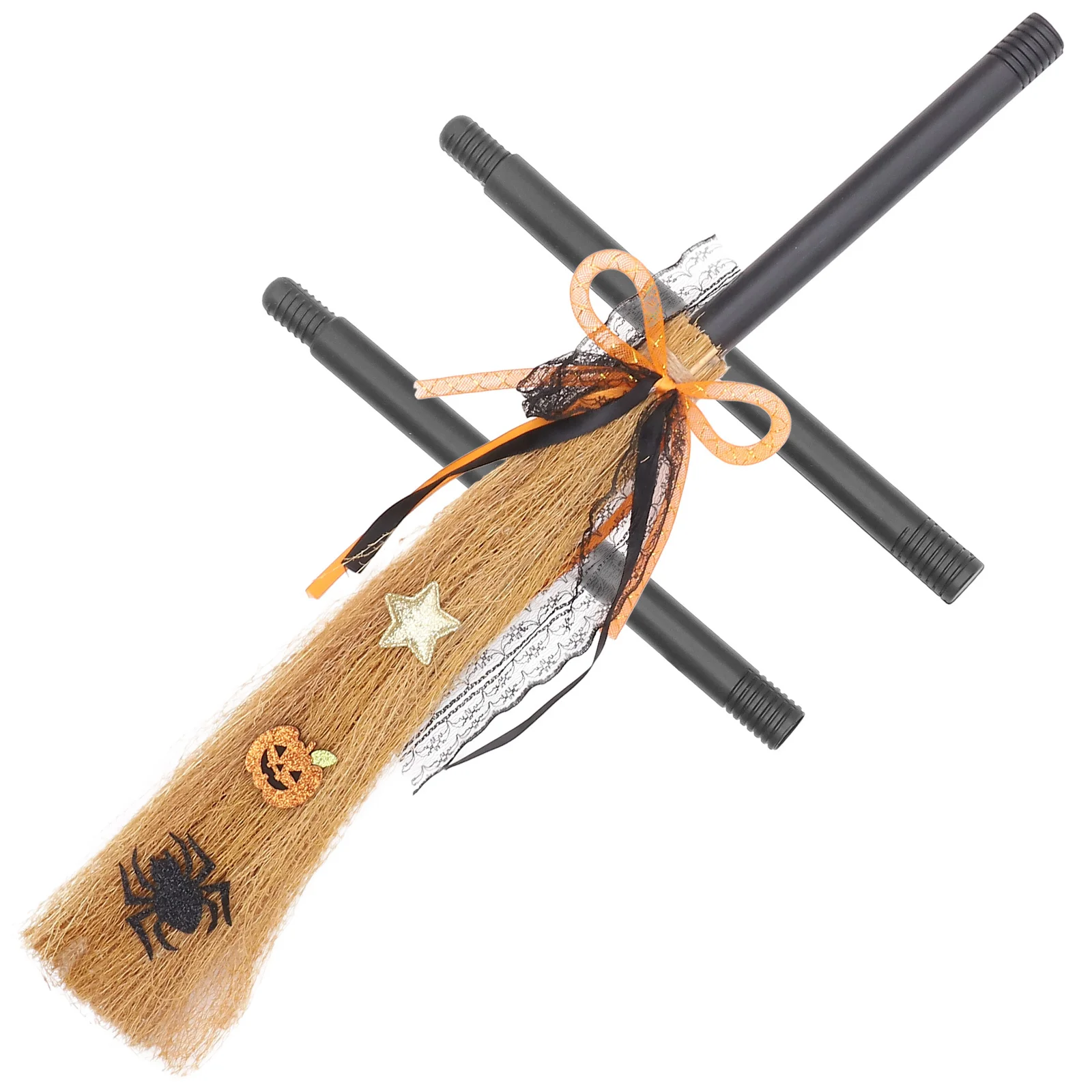 تحلق مكنسة الدعامة هالوين الساحرة مكنسة للأطفال حفلة تأثيري Besom زخرفة ديكور المنزل