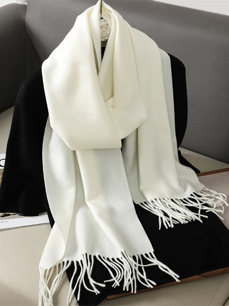 63 couleurs solide femmes hiver écharpe chaud gros cachemire châle en plein air luxe glands Pashmina Bufanda dame Wrap coupe-vent foulards