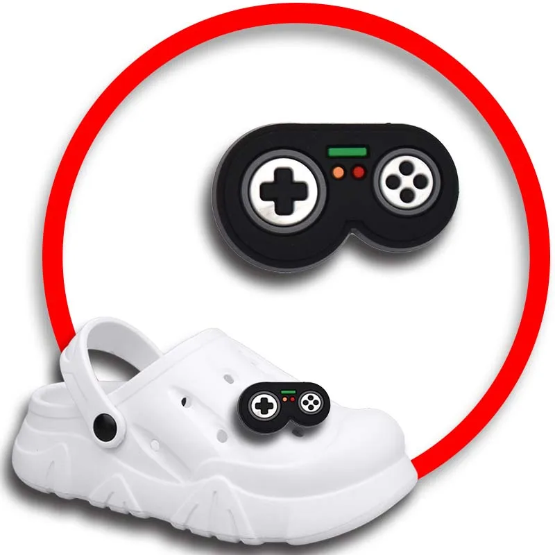 Dijes de zapatos de videojuegos para Crocs, sandalias, zuecos, alfileres, decoraciones para zapatos, accesorios para hombres, niñas y niños