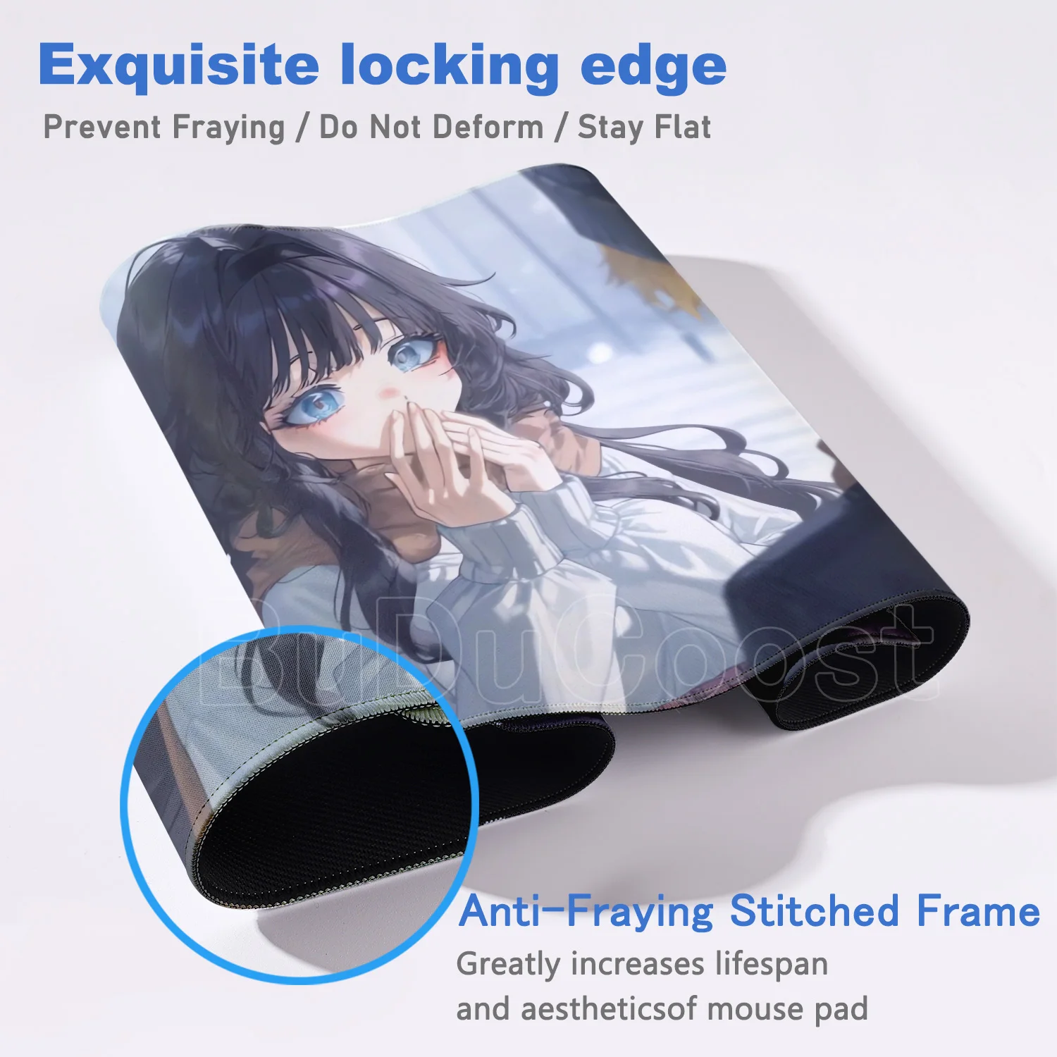 Новый коврик для мыши в стиле аниме The Fragrant Flower Blooms with Dignity, милый коврик для мыши Kawaii Girl Kaoruko Waguri, настольный коврик с HD принтом, геймерский коврик для клавиатуры