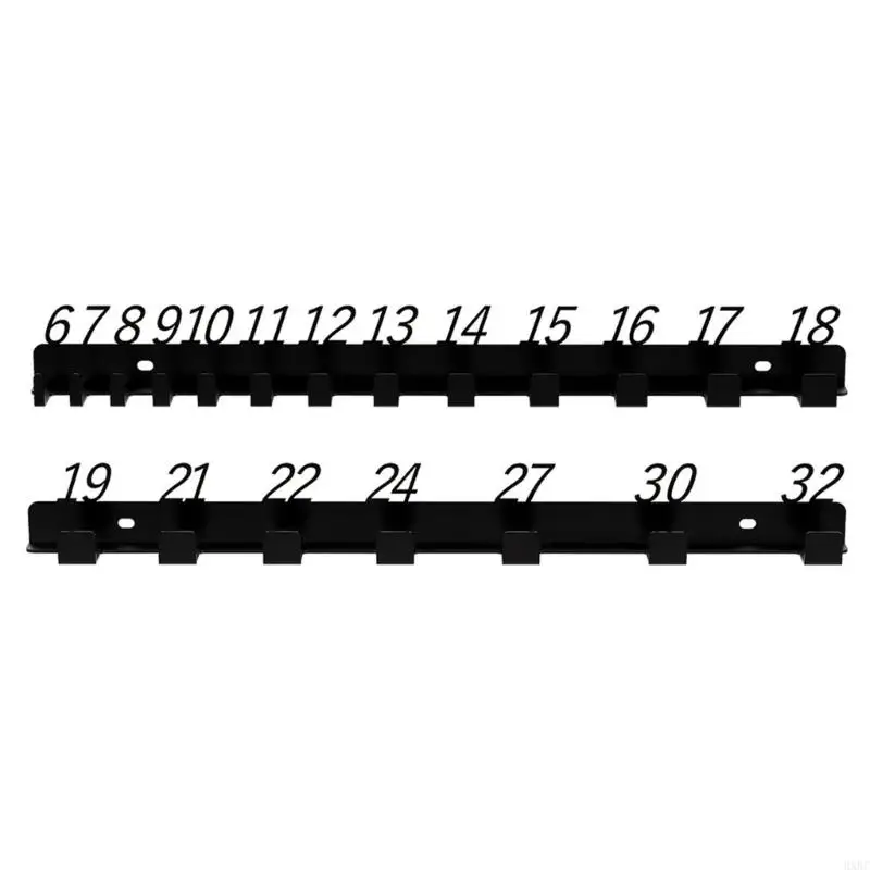 2025 New Garage Mounted Wrench Management Storage Rack Numbered Slot Organizers Holder
