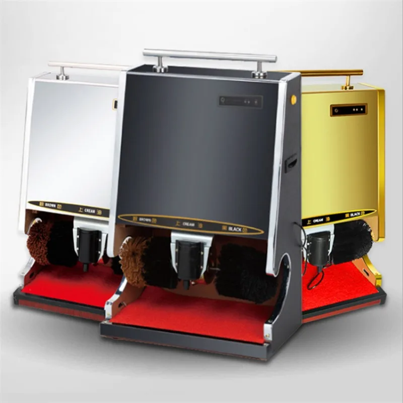Shoe Shining Machine for Home Use Fully Automatic Sensing Public Hotel Lobby Electric Titanium Shoe Brushing Machine