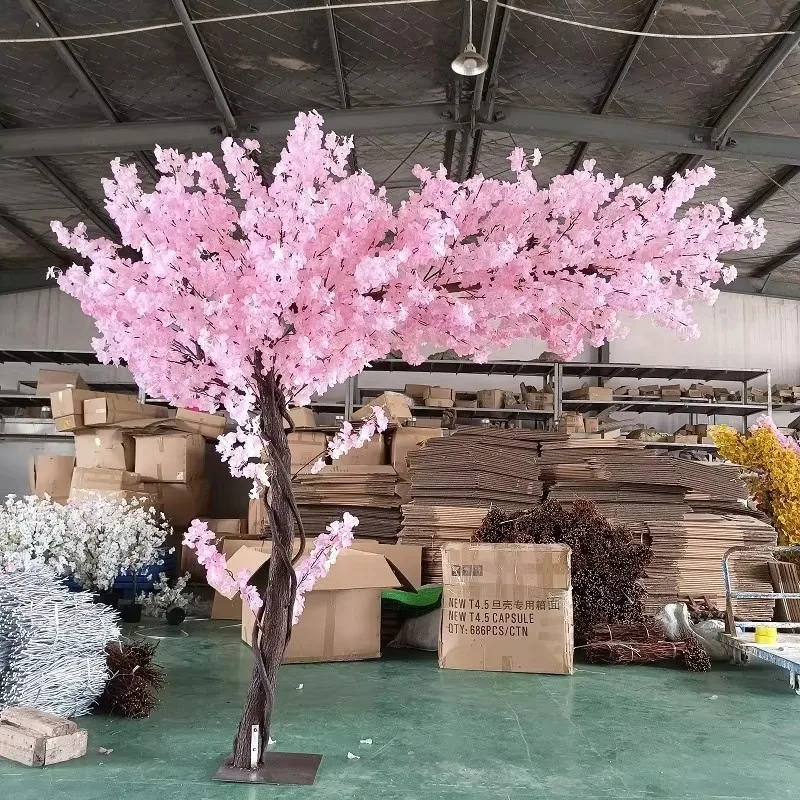 Pink Silk Artificial Cherry Blossom Tree – Indoor Wedding Arch / Canopy-Style Artificial Cherry Blossom Tree