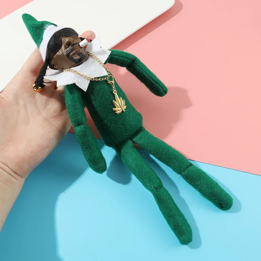 Christmas Elf Doll Funny Anime Rapper Snoop on A Stoop Christmas Elf Doll Home Decoration New Year Christmas Gift Toy Rap Star