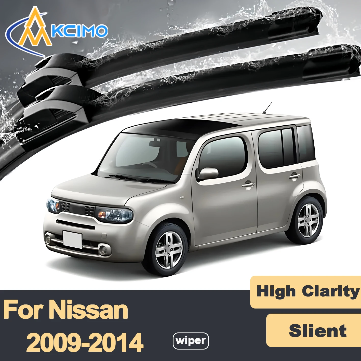 

Премиум резиновые прочные бесшумные щетки стеклоочистителя, 2 шт. для Nissan Cube Z12 2009-2014, комплект щеток переднего стеклоочистителя