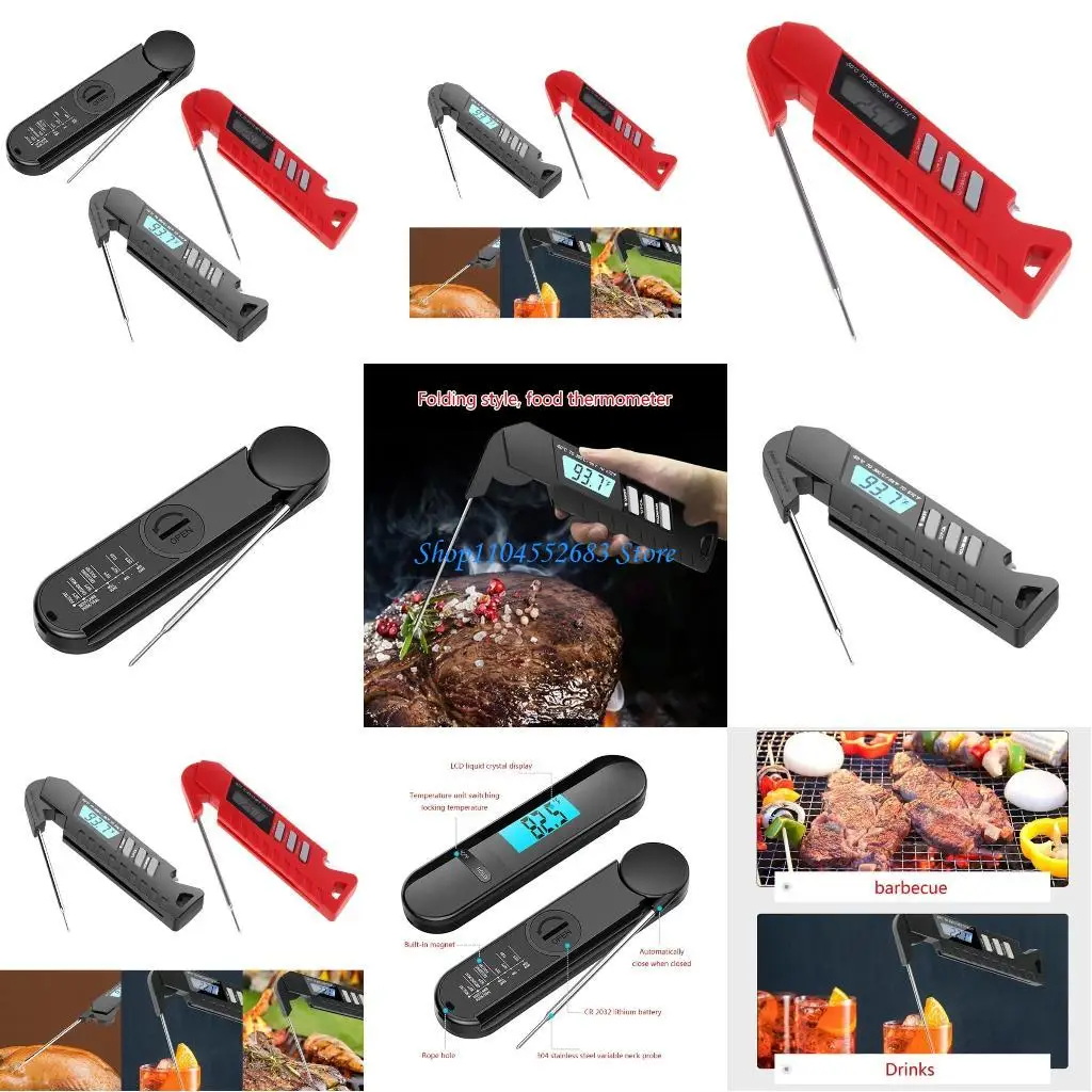 

Y6GD Digital Thermometer for Cooking, Wireless Read Thermometer, Accurate & 180°Foldaway Thermometer