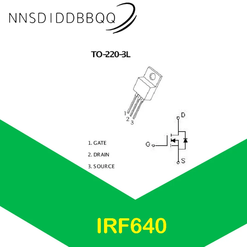 20PCS/lot IRF640 MOSFET Transistor TO-220-3L Electronic Components