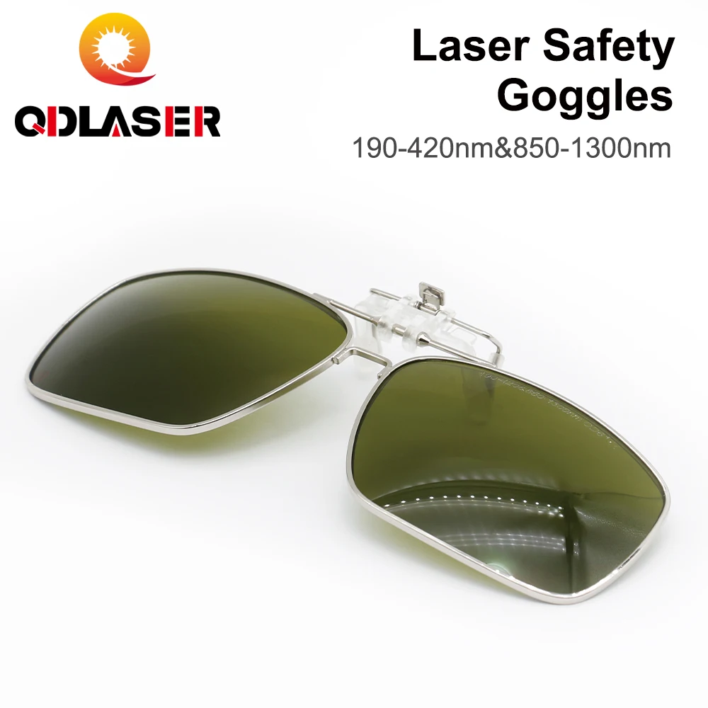 QDLASER Clip-on 1064nm Laser Safety Goggles Type E 850-1300nm OD6+ CE protective mirror For Fiber Laser Marking and Cutting