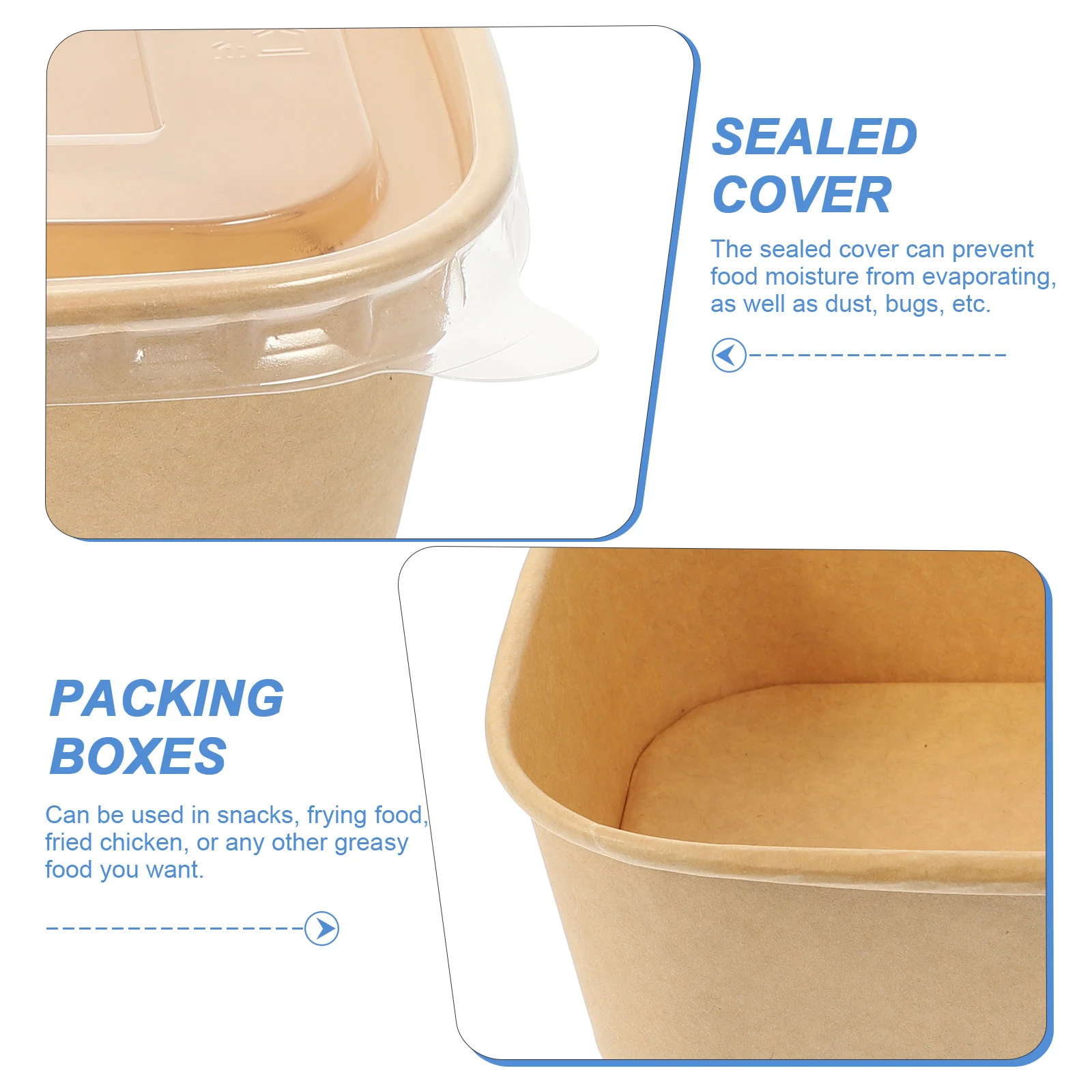 10 Sets Packed Lunch Box Takeout Containers Paper Bowls Pragmatic Food Frying Boxes Fruit Holding Fried Chicken Hot Dog Packing