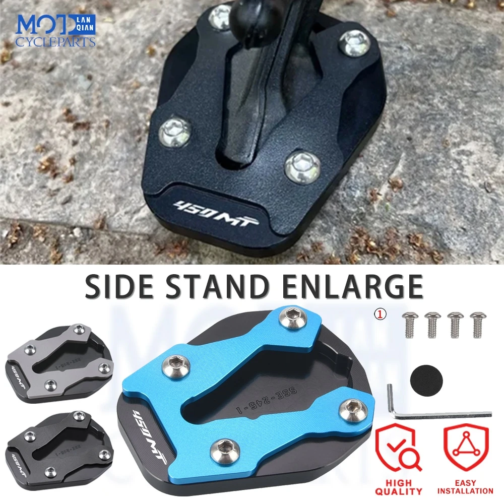 

2026 Motorcycle Accessories 450MT Side Stand Enlarge Kickstand Enlarger Support Extension For CFMOTO 450MT 450 IBEX450 2024 2025
