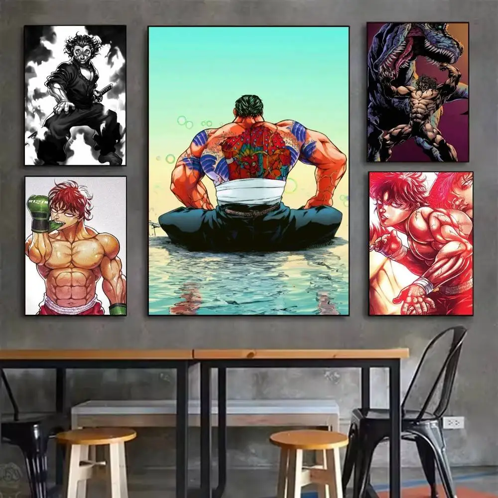 

Baki Hanma Manga Poster Waterproof HD Art Wall Decal Self-Adhesive Print