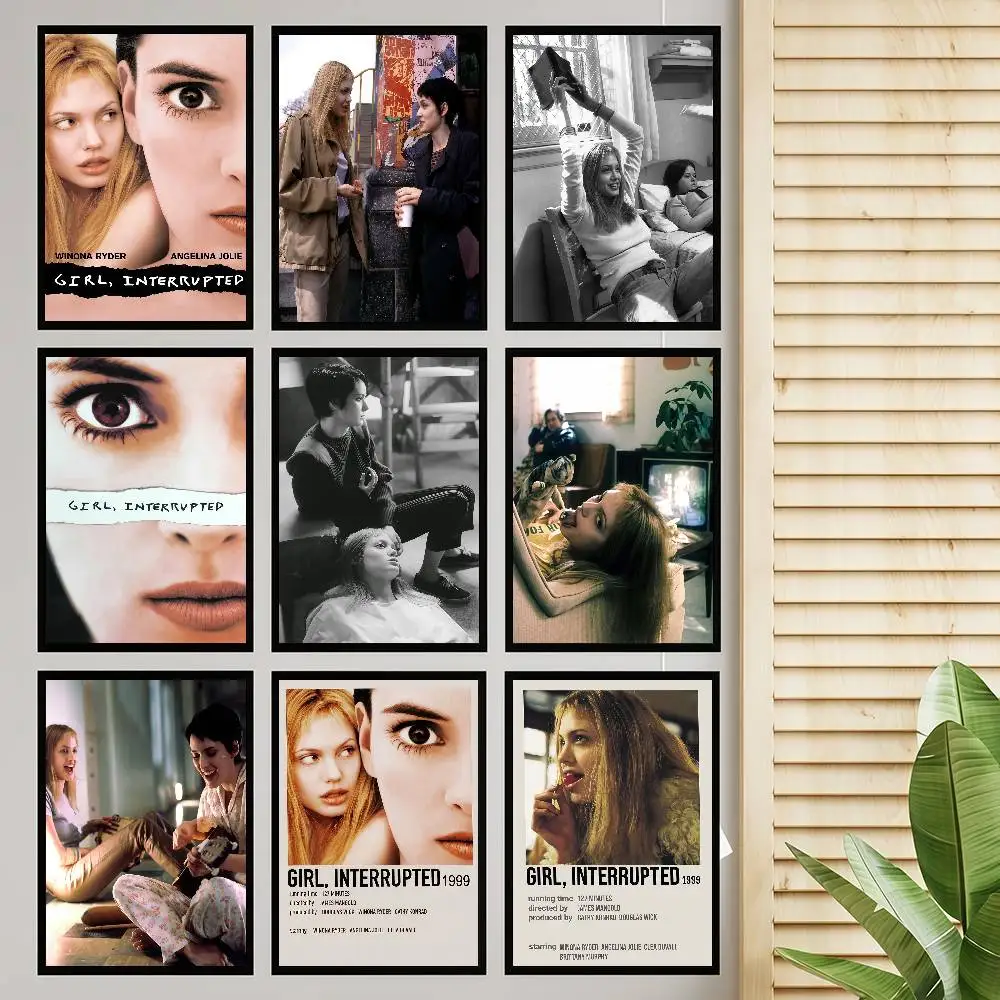 فتاة، ملصق ورق أبيض للفيلم المتقطع عالي الدقة، ملصق جداري عالي الجودة، لوحة فنية لتزيين جدران غرفة الدراسة #1