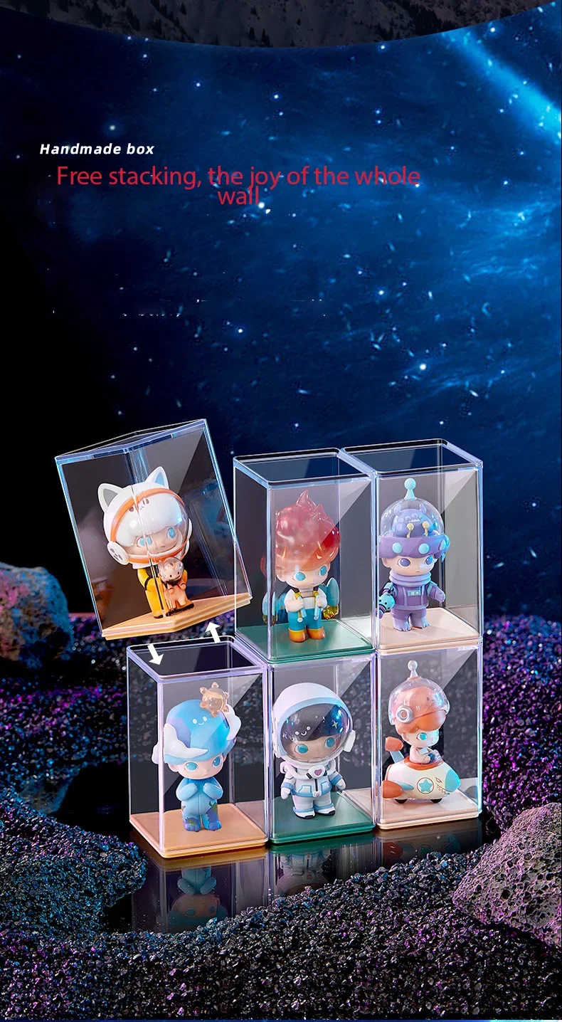 Handmade Transparent Acrylic Figurine Display Cabinet Storage Box for DIMOO Dolls 4pcs Set Two Specifications