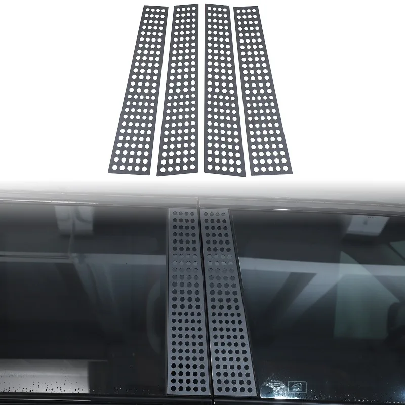 

4pcs For 2023 2024 Haval Raptor center pillar honeycomb trim aluminum alloy Exterior Car Accessories