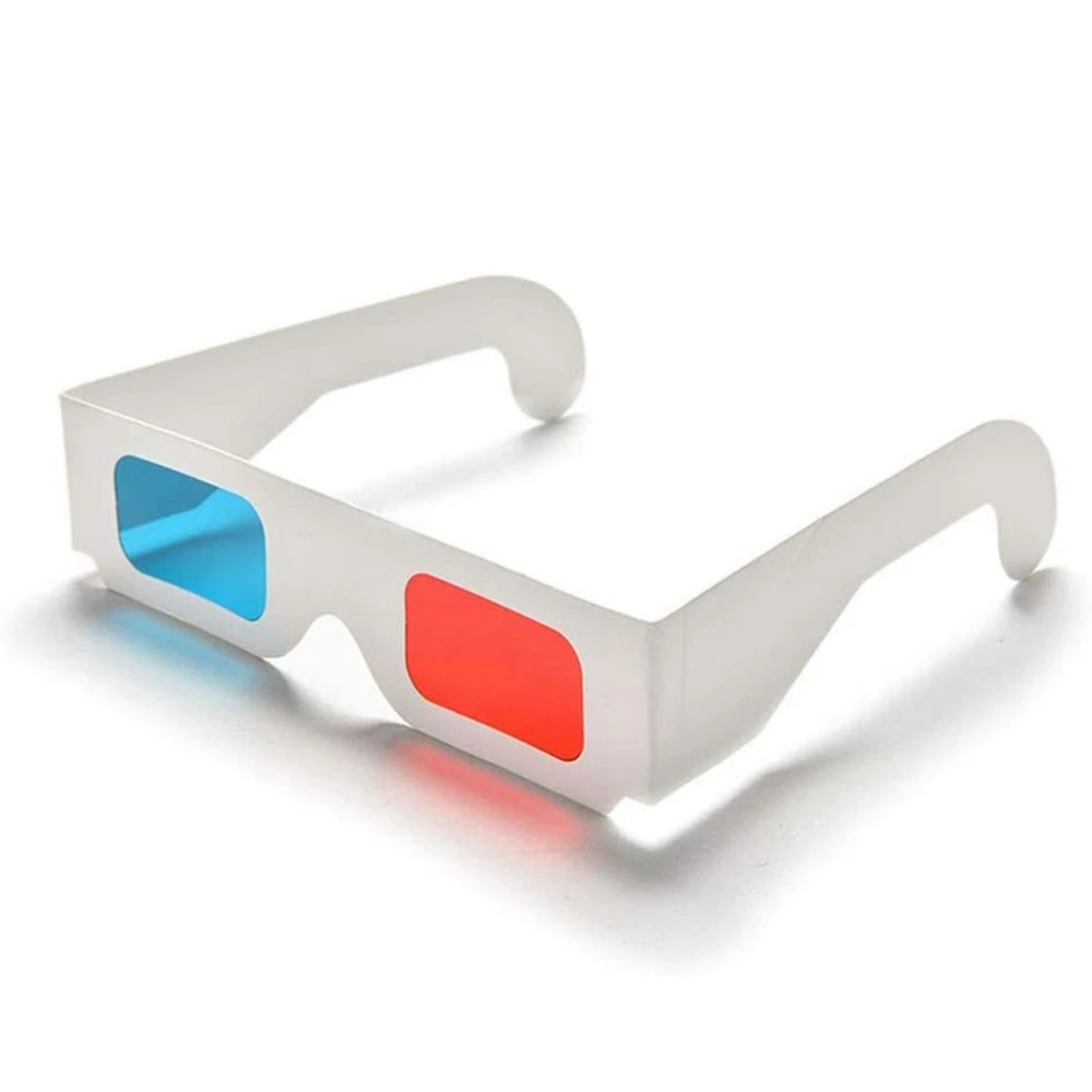 3D Glasses, 10 Pairs Red and Blue Paper Stereo Lenses for Movies Set Anaglyph Paper 3D Glasses image 3
