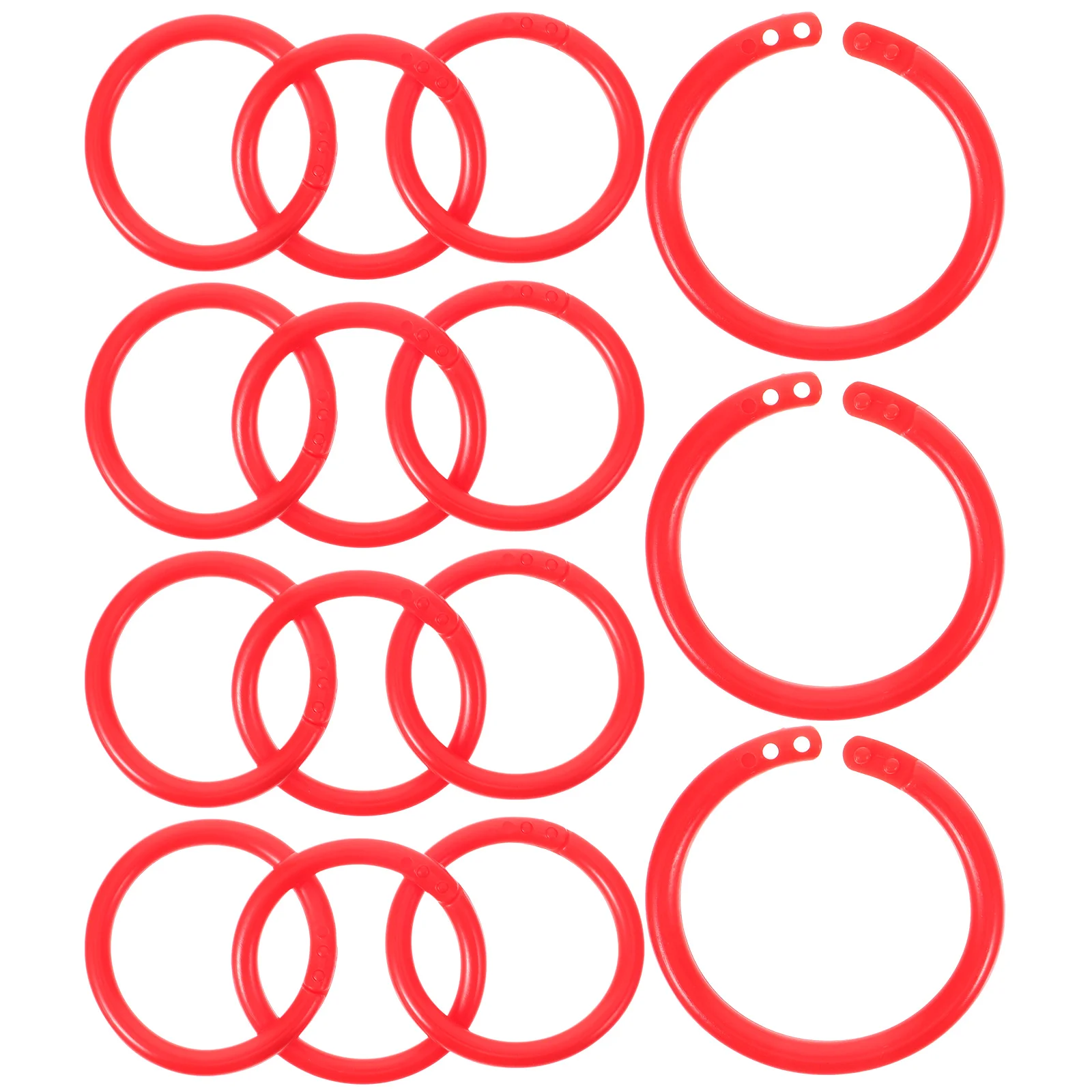 100 Pcs Key Fob Ring Small Binder Rings Book Buckle Notebook Red Card Flash Office