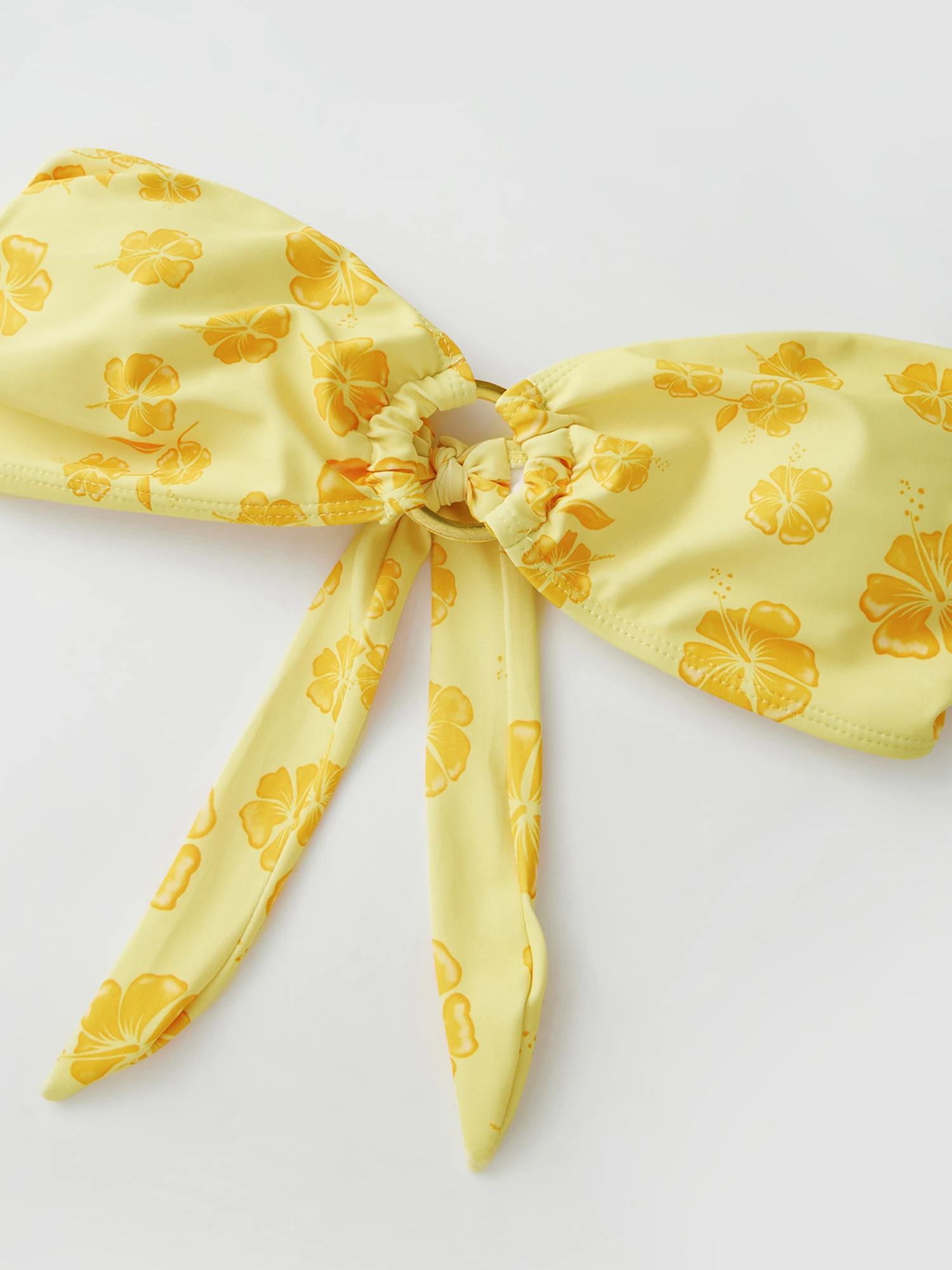 

Women s Floral Print Strapless Tube Top Bikini Set with Thong Bottoms - Stylish 2 Piece Bathing Suit for Summer