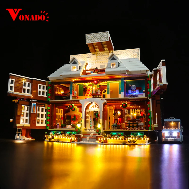 Vonado LED Lighting Set For Ideas NEW 21330 Home Alone House Building Blocks (NOT Include the Model) DIY Accessories Lamp Kit