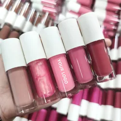 Custom Logo Lipgloss Glitter Plumping Lip Gloss Private Label Vendor Wholesale Shimmer Glossy High Pigmented Makeup 20PCS/LOT