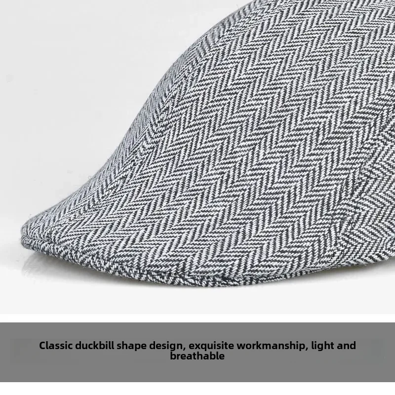 New cap hat men middle-aged and elderly Korean twill dark Korean cap dad casual sun protection forward cap wholesale image 4