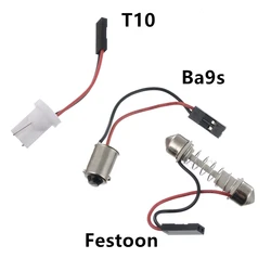 2PCS Car Auto BA9S/Festoon/T10 W5w Led Bulb Light Wire Harness Adapter BA9S/Festoon/T10 Socket Holder For Dome Reading Lights