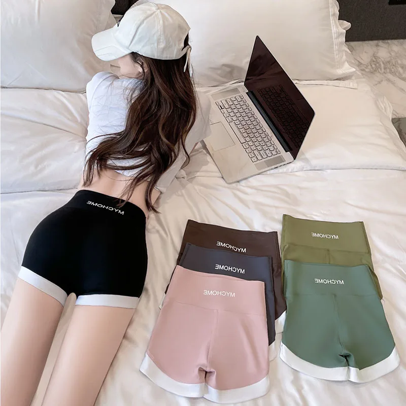 Seamless Biker Shorts Women Fitness Casual High Waist Fashion Summer Slim Womenswear Bottoms Black Summer Shorts Streetwear