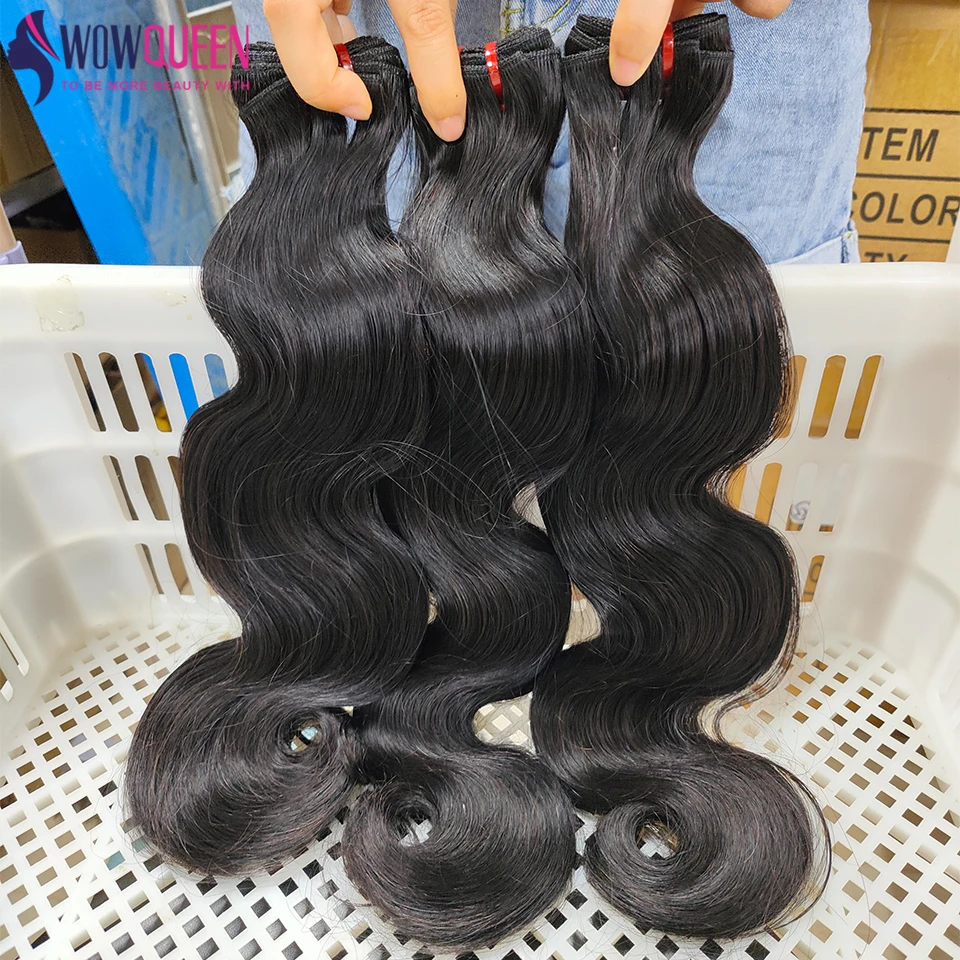 Super Double Drawn Vietnamese Raw Body Wave Bundles Full Thick Hair Extensions For Women Virgin Brazilian Raw Hair Bundles Weave