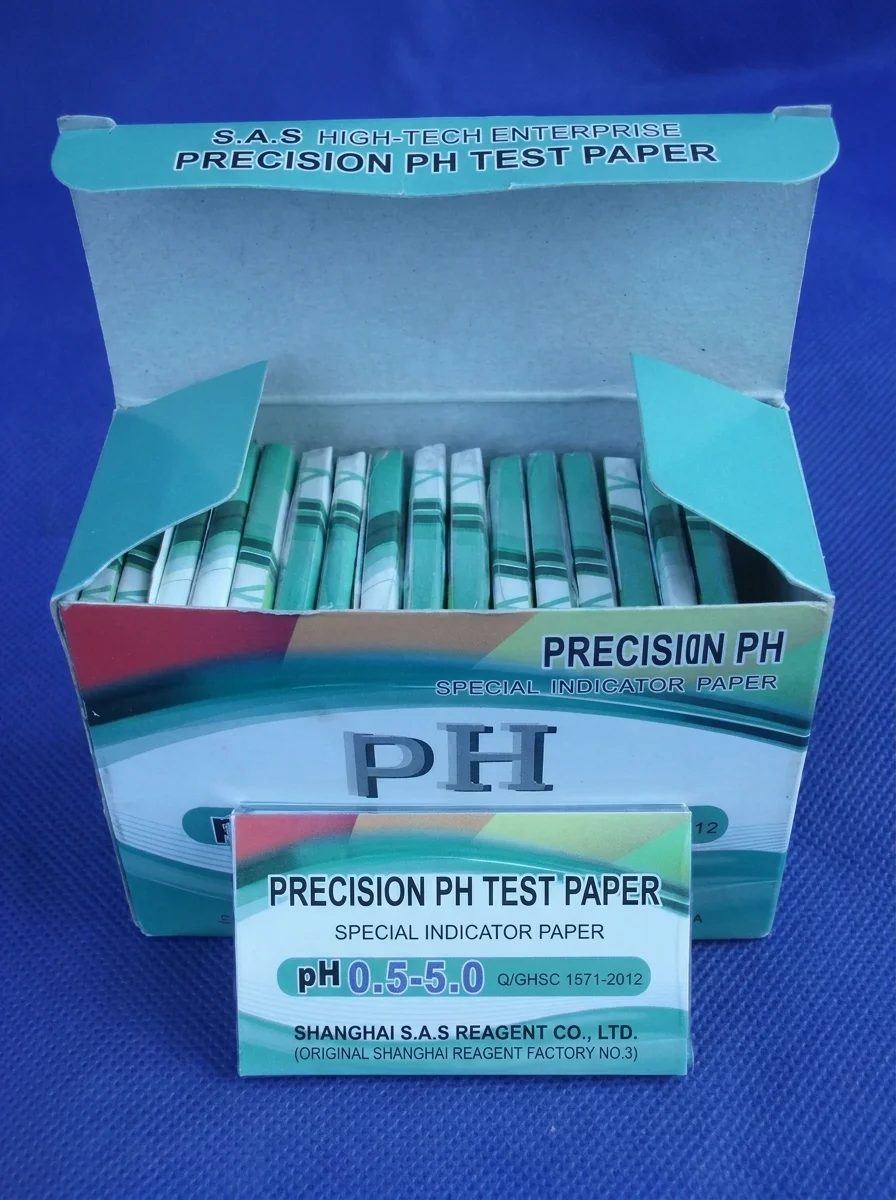 (20 Pieces/lot) Accuracy: PH 0.5, PH Range: 0.5-5.0, Accurate PH Test Paper, 80 Strips Short-Range PH Paper 0.5-5.0