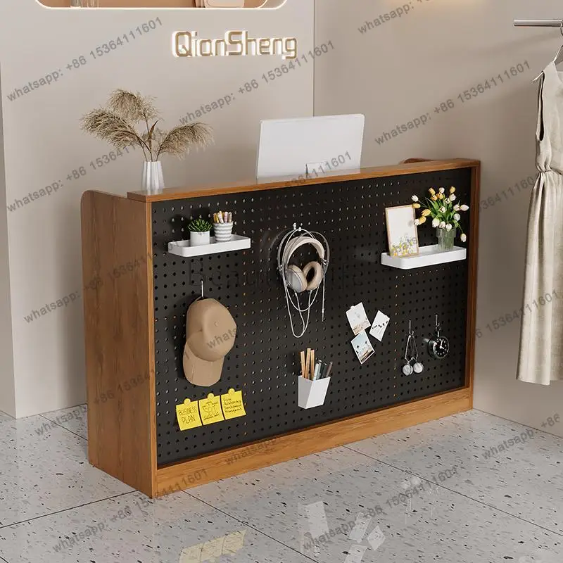 

Hair Salon Luxury Reception Desk Counter Aesthetic Trendy Modern Storage Reception