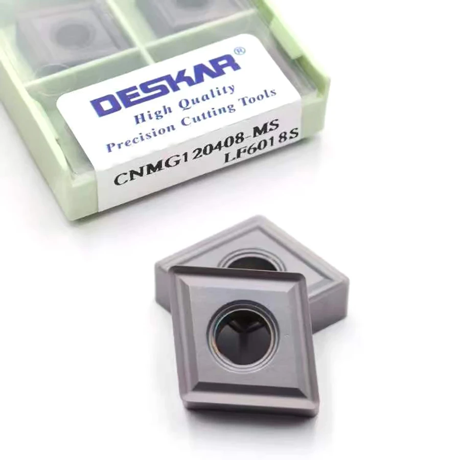 Deskar wnmg080404 wnmg080408 cnmg120408 snmg120408 snmg120408 snmg120412 ma ms lf6018 carboneto de inserção cnc torno cortador ferramenta torneamento externo