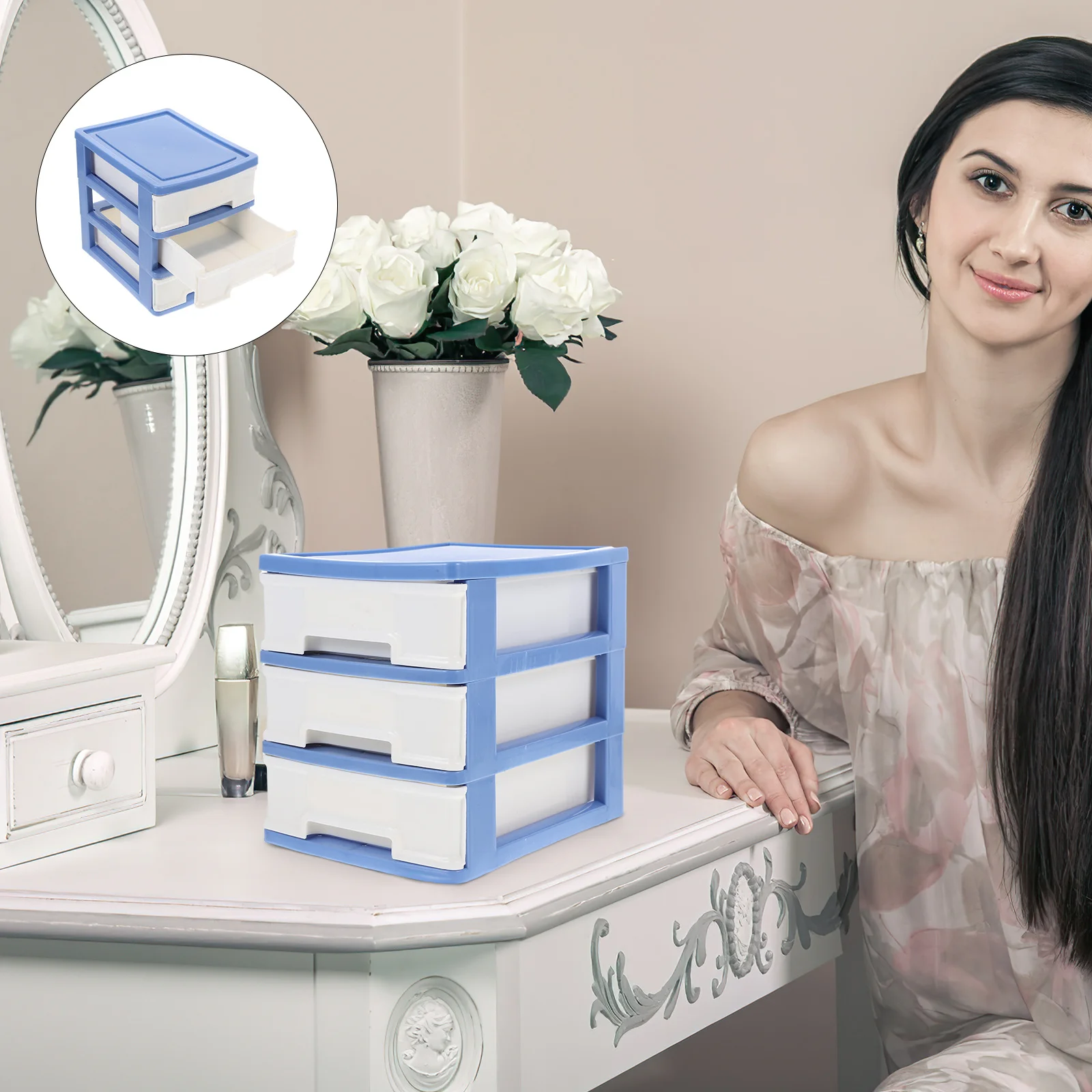 

File Box Desktop Document Organizer Multi-Layer Storage Box for Files Stationery Mobile Phone USB Cable Sundries Organizer File