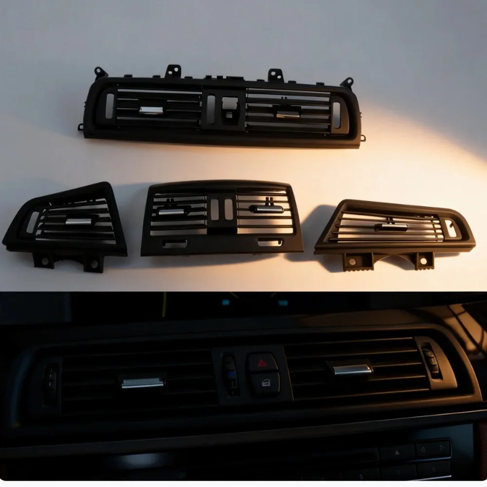 LHD Front Central Left Right Rear AC Conditioner Chromed Air Vent Grille Outlet Panel For BMW 5 Series F10 F11 2010-2017