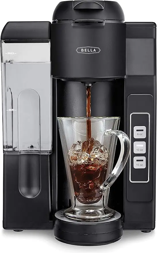 

Single Serve Coffee Maker, Dual Brew, K-cup Compatible - Ground Coffee Brewer with Removable Water Tank & Adjustable Drip Tray