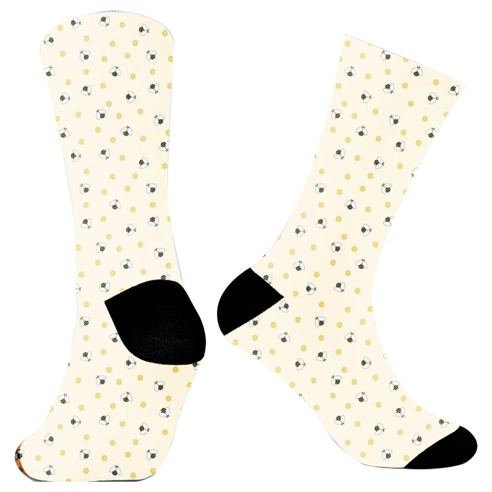 Chaussettes hautes au genou pour femmes, hip hop, Harajuku, anime, point, longues, drôles, mode, nouveau, 2024